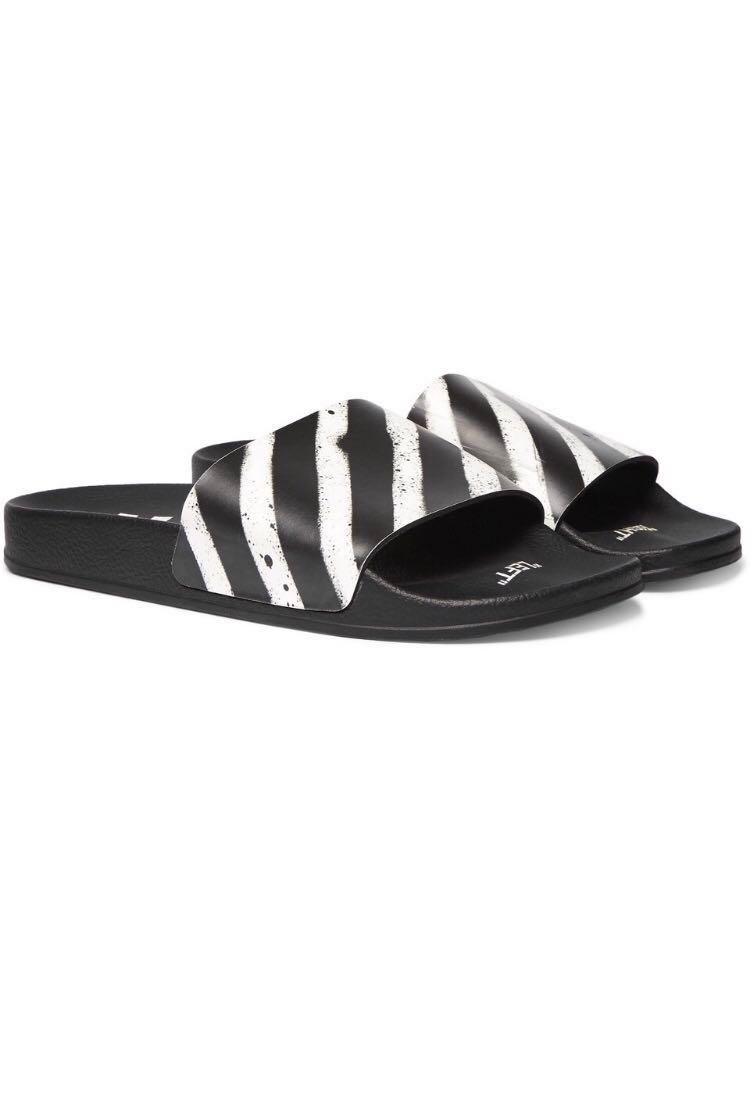 white rubber slides