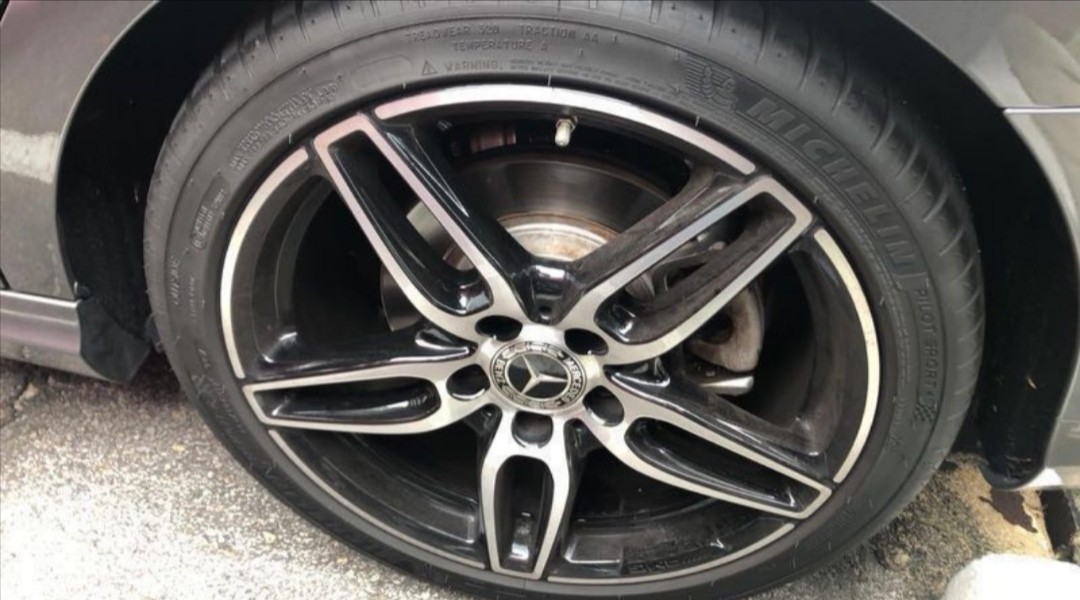 Original Mercedes AMG line rims 18 inch, Car Accessories, Tyres & Rims ...