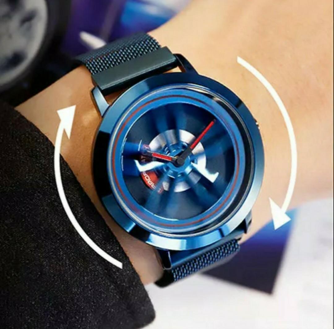 Quartz Watch Men Watches Dress Original Brand Wristwatch New Creative Male Wrist Watch For Men Clock Rotating Wheel Dial