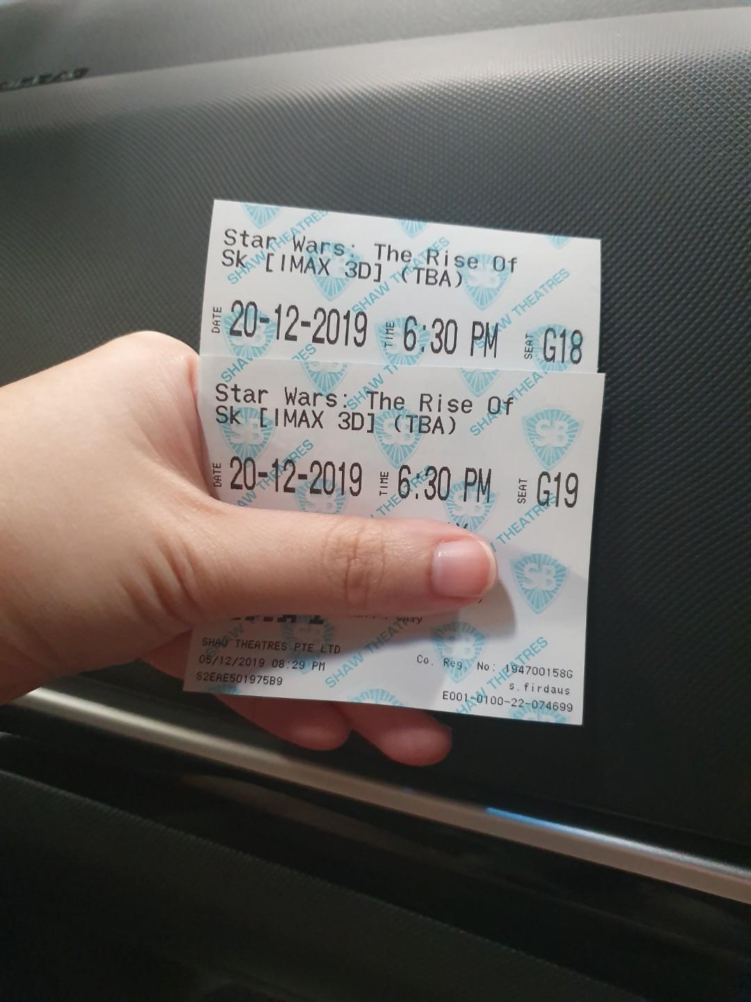 Star Wars Rise Of Skywalker Imax 3d Movie Tickets Entertainment