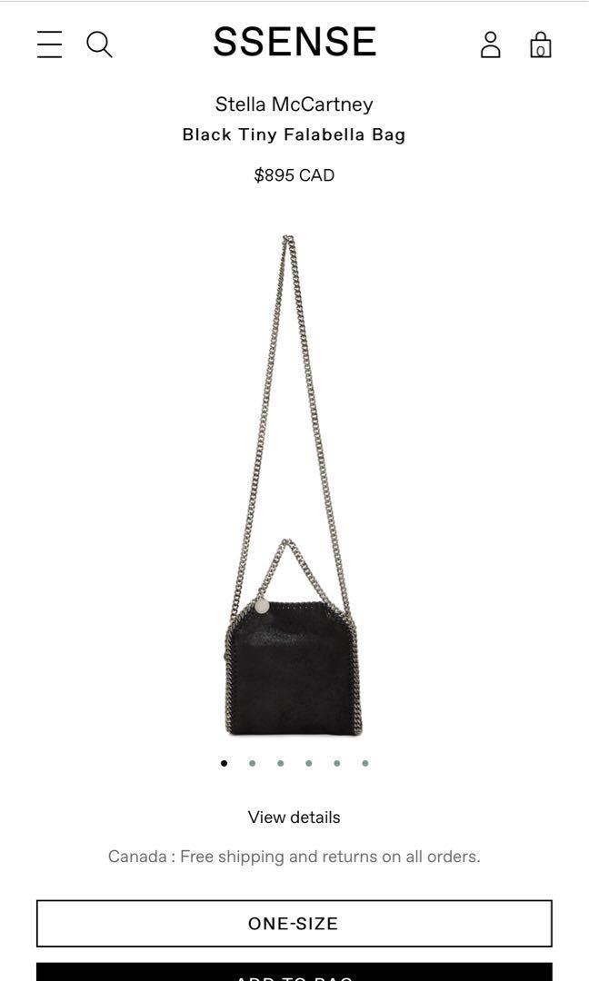 Black falabella cross body bag on sale