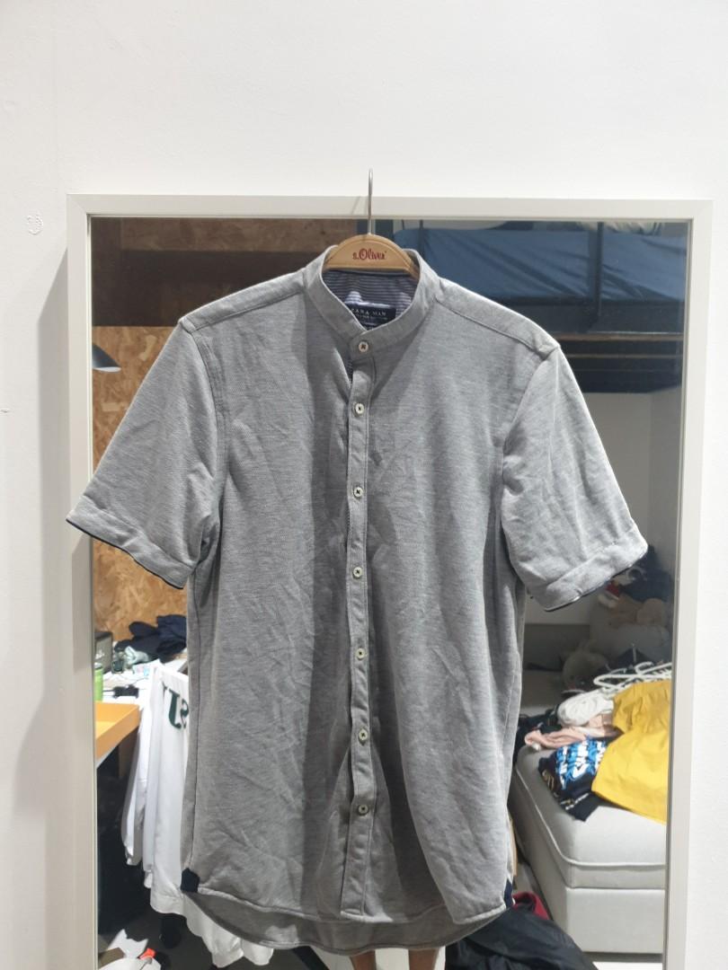 zara mens grandad shirt