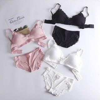 【﻿ＳＡＬＥ】 Lace Underwear Set Non Wire Bra + Panty