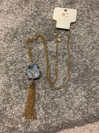 Blue stone necklace