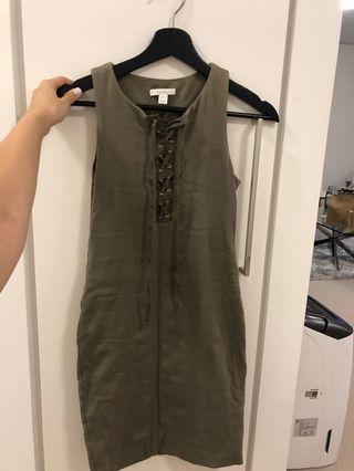 Size 1 Kookai Khaki Dress