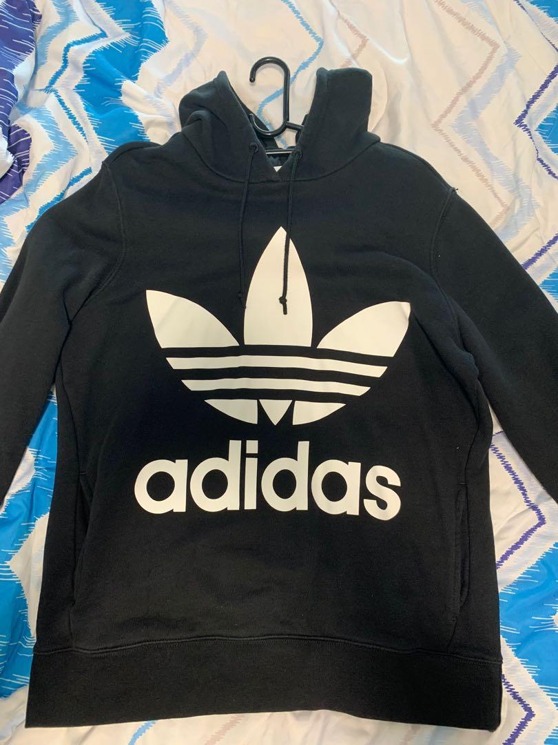 adidas logo sleeve hoodie