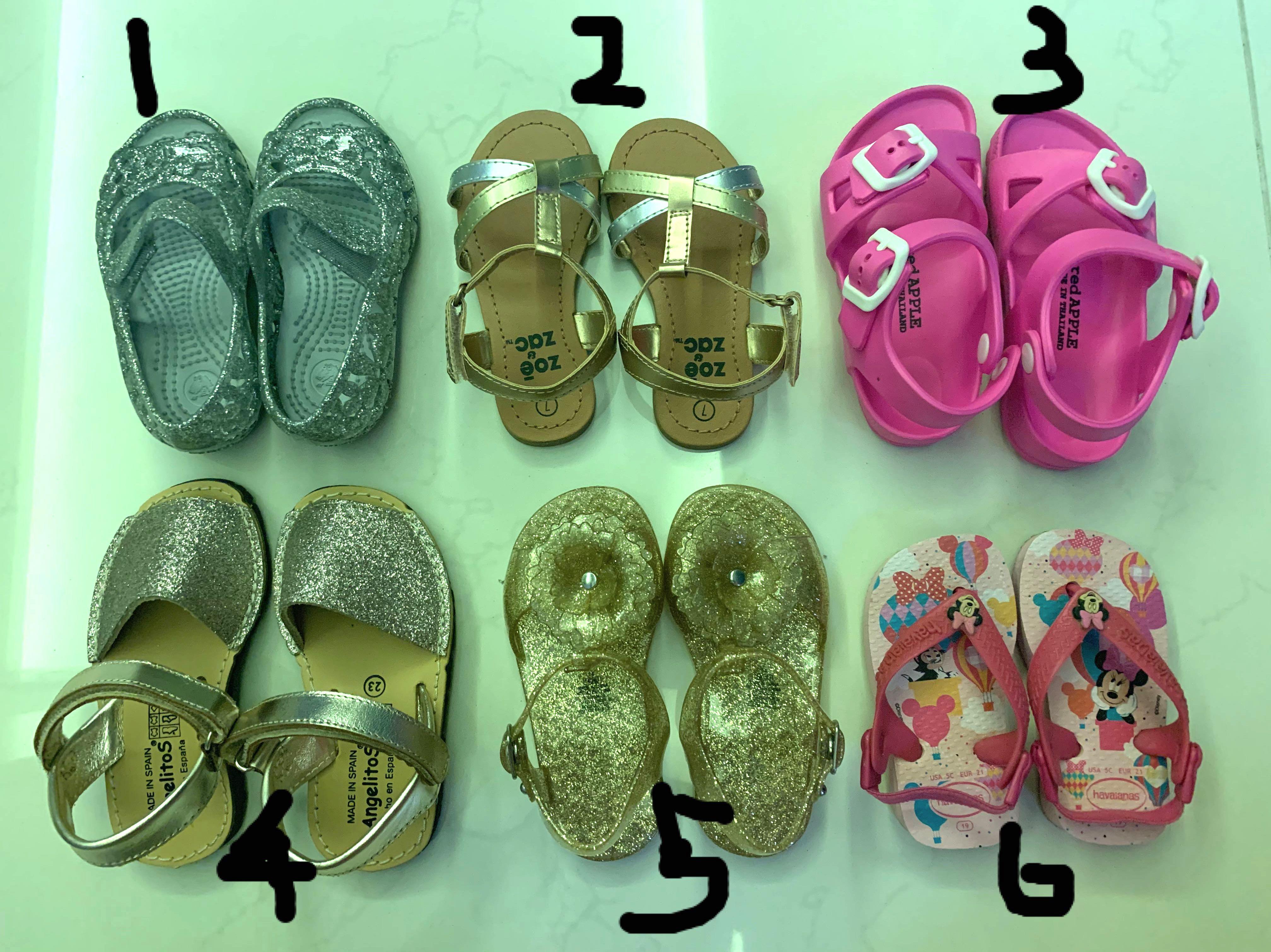 toddler girl size 10 flip flops