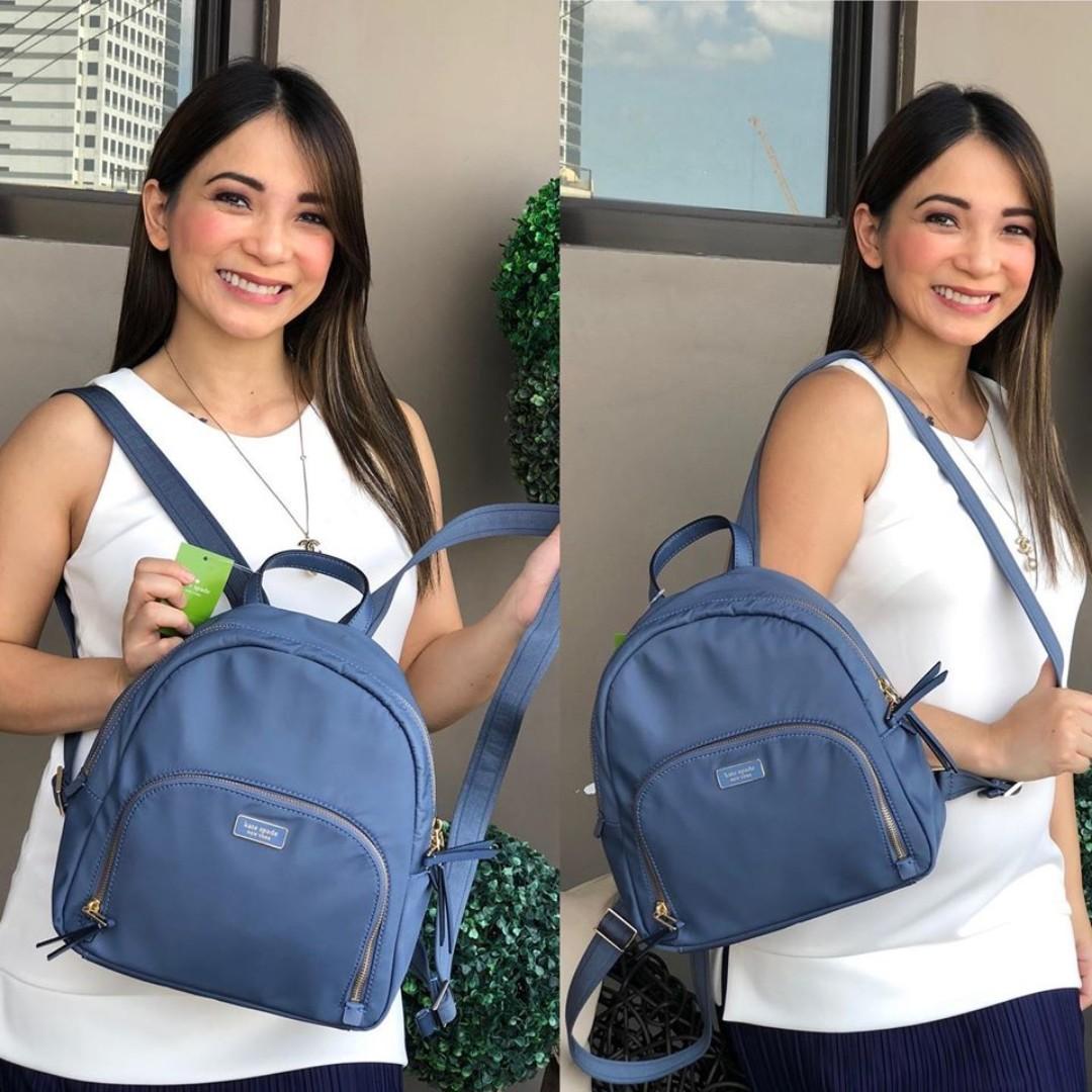 Kate spade light blue backpack outlet