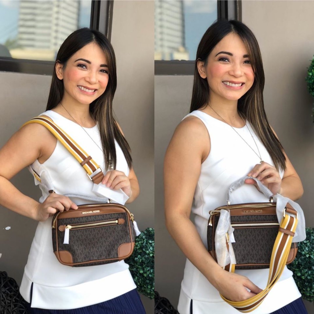 Michael kors outlet camera bag brown
