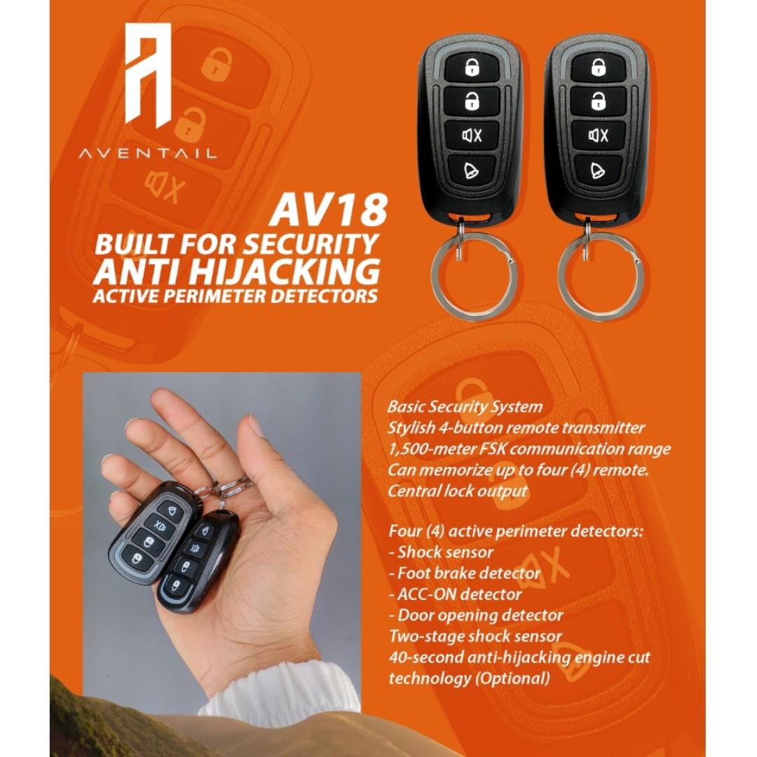 Aventail AV18 Auto Security Car Alarm System, Car Parts & Accessories