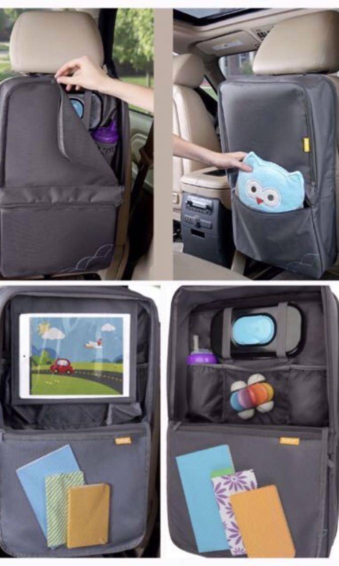 Car seat organizer sale with tablet viewer