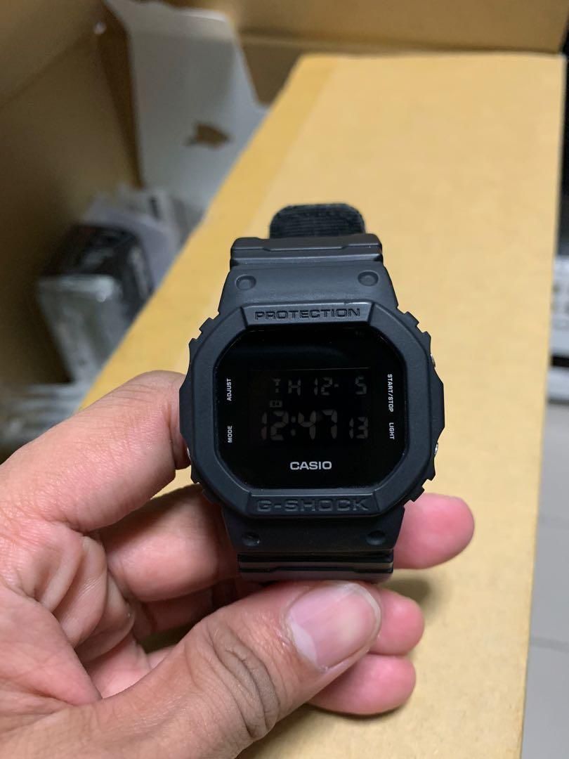 Casio G shock DW 5600BBN 1D cloth band