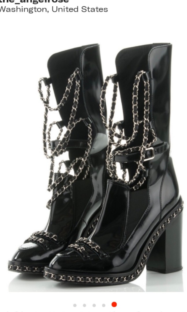 Chanel Chain Obsession Platform Boots Size 39  Footwear  Costume   Dressing Accessories