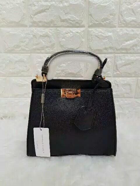 Classic metal detail push lock bag clearance