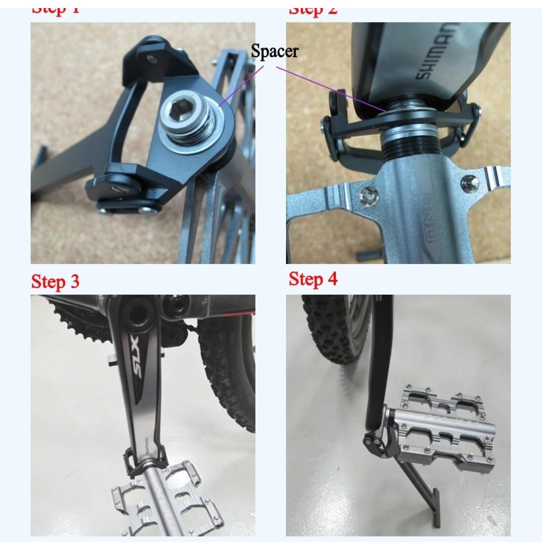 CNC Hidden Crank Arm Stand for 16"/20" Folding Bike & Mini Velo