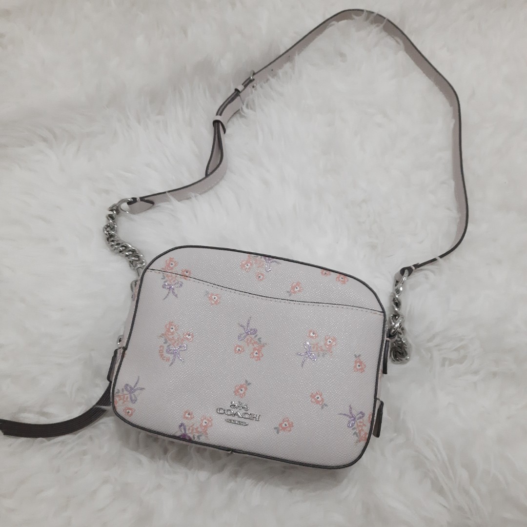 pink floral bag