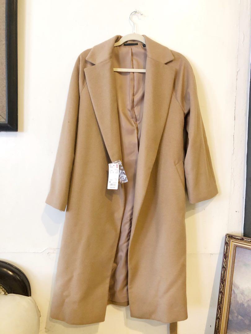 Wool blend wrap coat top uniqlo
