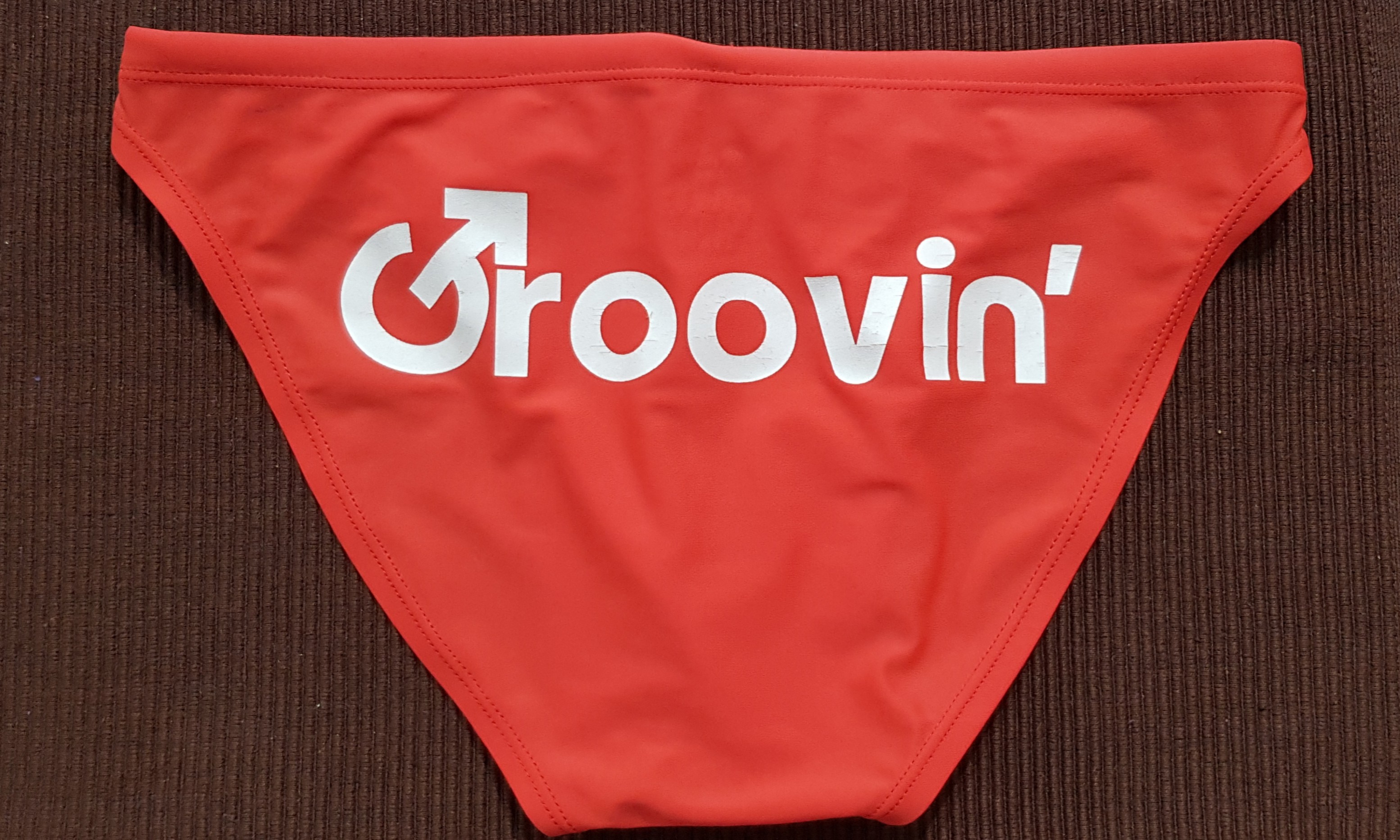 Groovin' City Sexy Bikini Swim Trunk Orangey Red, Men's Fashion, Bottoms, New Underwear on