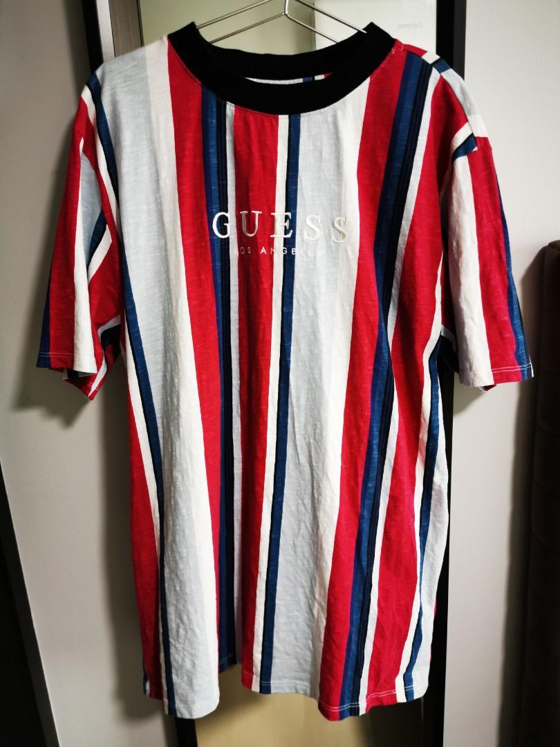 Guess david sayer striped hot sale tee