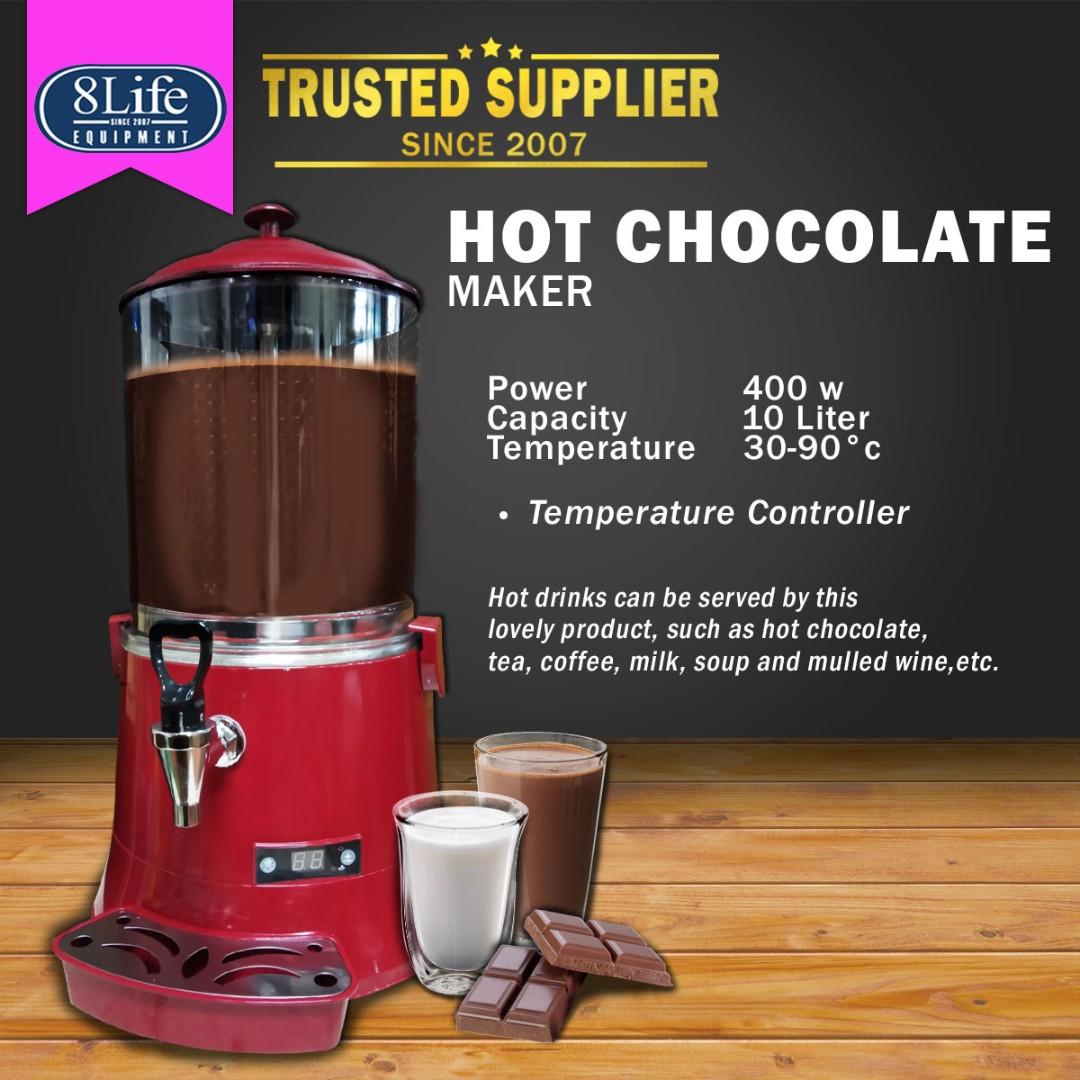 Hot chocolate machine coffee dispenser choco melting chocolate warmer (Category: Coffee Machines & Makers) located in Valenzuela. Submitted by eightlife_equipment (Listing ID 266145869, Image 1). Description: 10 Liter capacity, 30℃-90℃ temp Other equipment: • Coffee grinder • Percolator • Boiler We ship nationwide via AP CARGO, TRANSPORTIFY, Etc. Payments thru BPI, BDO, Metrobank, LBC, GCASH or CASH FB page: eightlifetrading Office: 03 G. Lozada 
