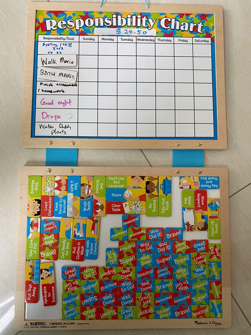 Melissa & Doug responsibility chart, Hobbies & Toys, Toys & Games on