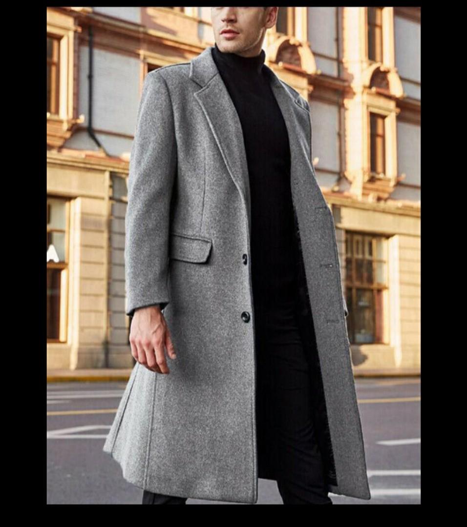 Mens dark shop grey coat
