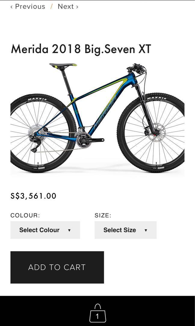 Merida Big Seven XT Size 17 Sports Equipment Bicycles Parts Bicycles on Carousell