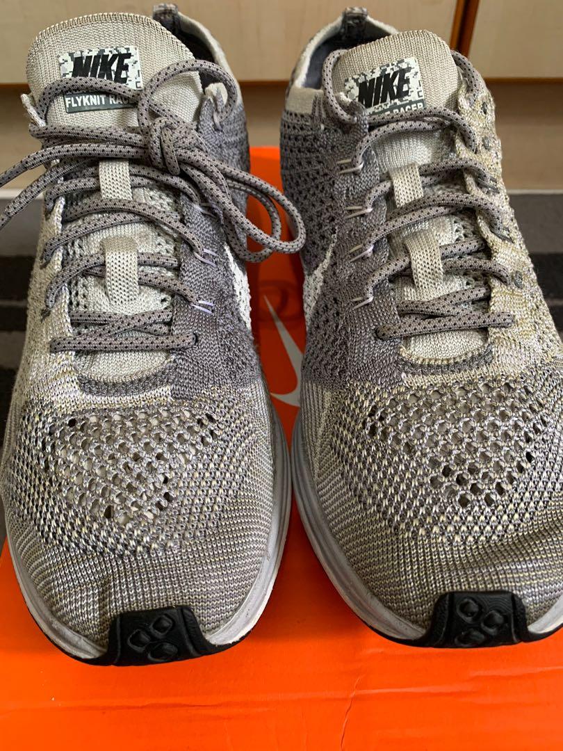 Nike flyknit racer pure platinum, Fashion, Footwear, Sneakers on Carousell