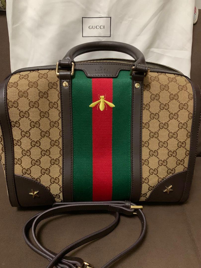 Gucci bee boston bag best sale