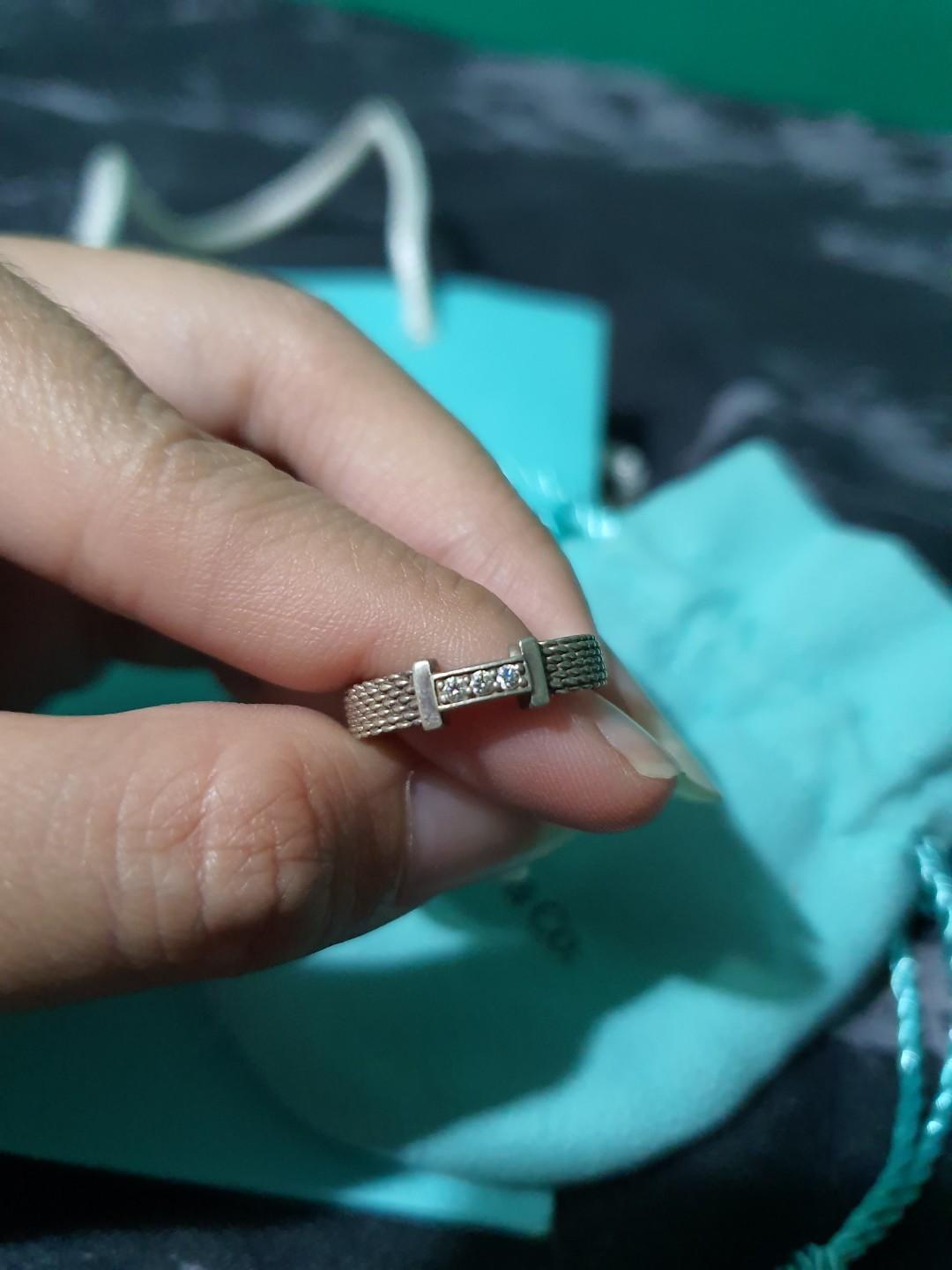 tiffany somerset mesh diamond ring