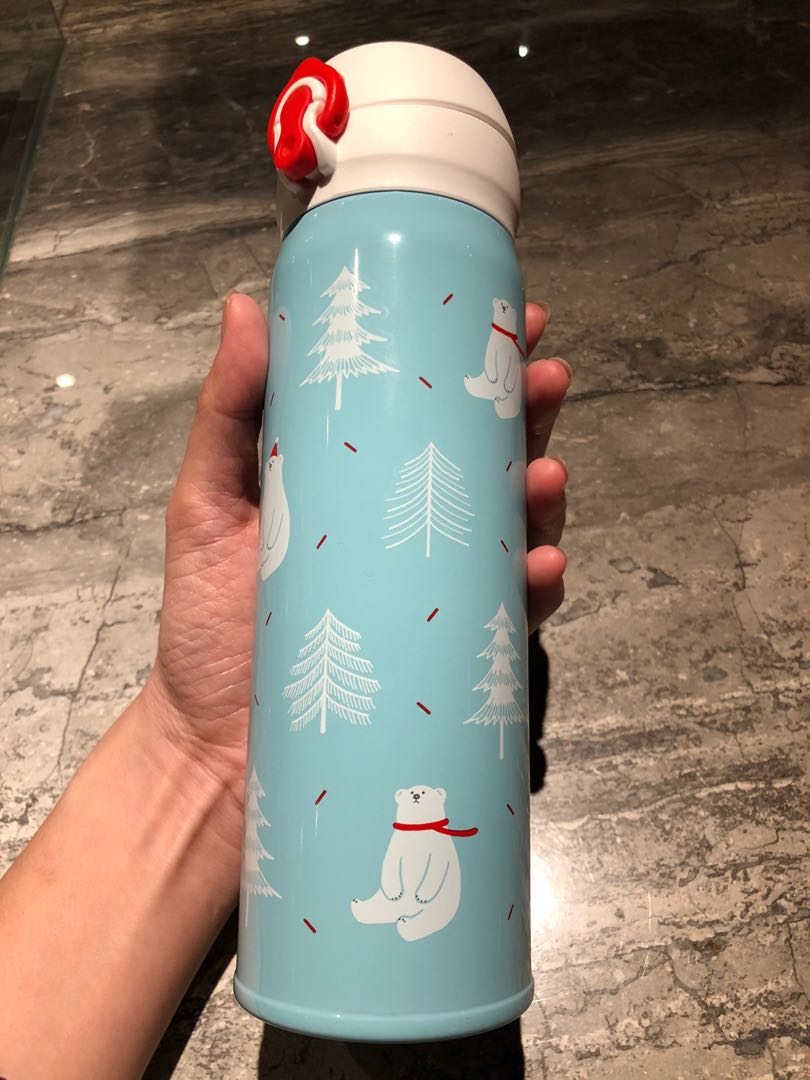 Tumbler Starbucks x Thermos Blue Sea Bear, Kitchen & Appliances di Carousell