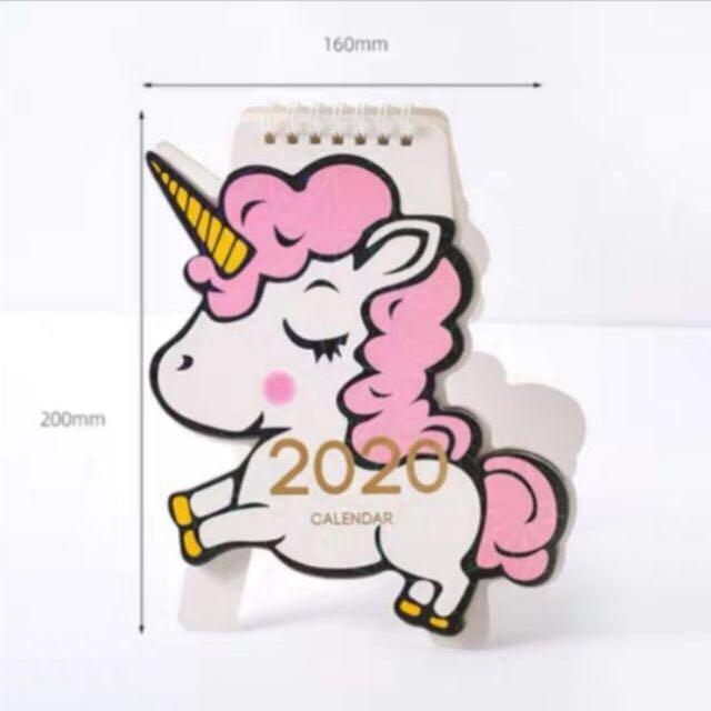 Unicorn Desk Calendar, Looking For on Carousell
