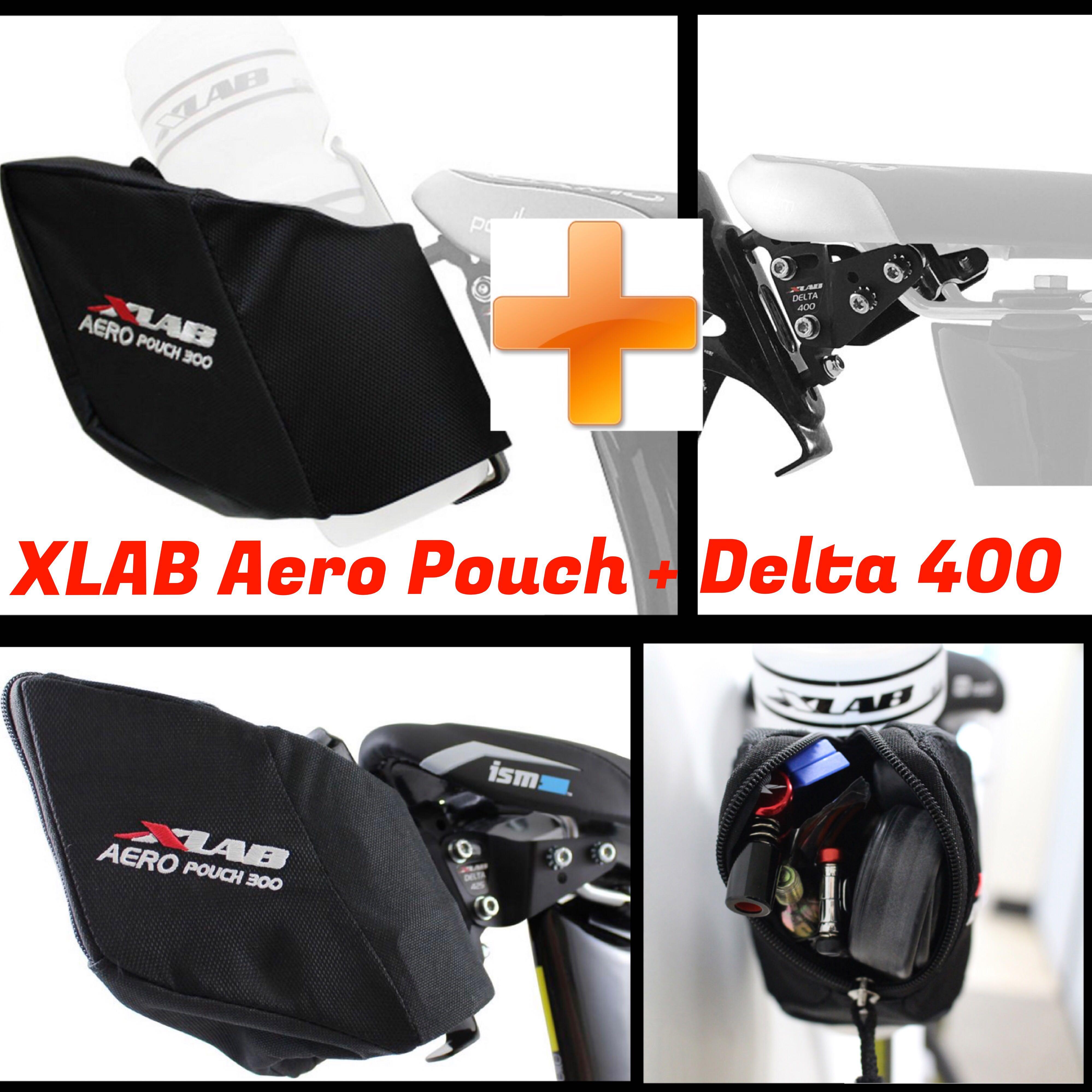 XLAB Delta 400 bottle mount with Aero Pouch 300 saddle bag