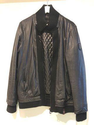 RUDSAK mens wool & leather jacket