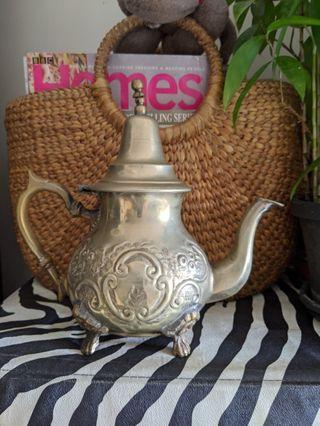 Antique Moroccan brass teapot