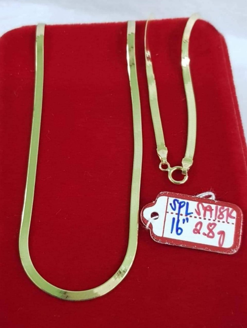 18K GOLD OMEGA CHAIN NECKLACE, Women's 