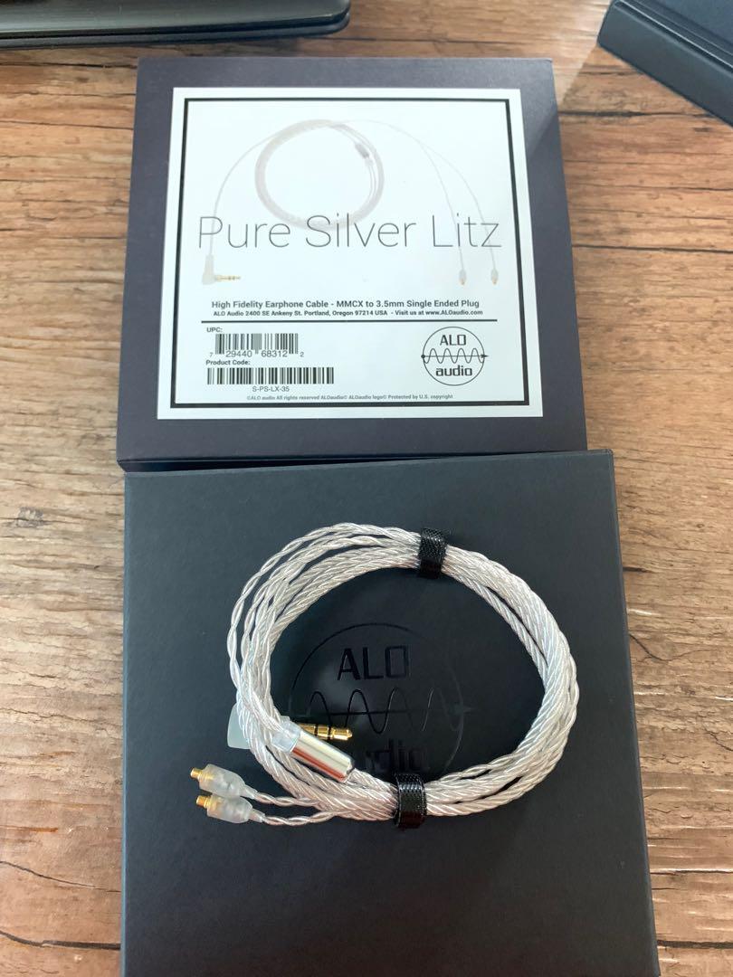 99.99%alo pure silver litz 純銀Mmcx 3.5升級線, 音響器材, 可攜式