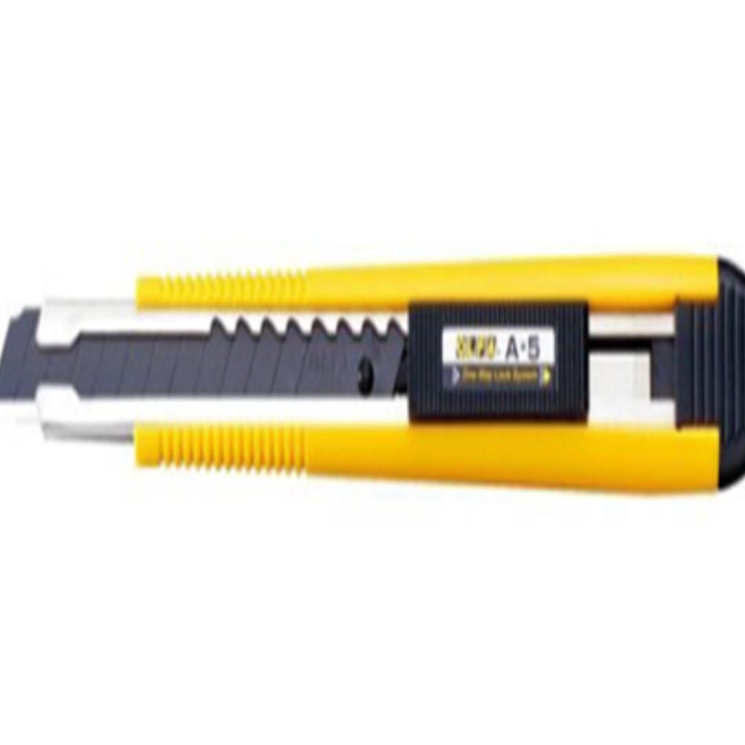 A-5 Evolved Auto Lock Blade Cutter (Category: Construction Tools & Equipment) located in Manila. Submitted by joeyroque09 (Listing ID 266303376, Image 1). Description: Takezo Industrial Supply 09177110098 For more inquiries please contact https://www.facebook.com/takezo.industrial Our Website: takezoindustrialsupply.com https://takezoindustrialsupply.storehub.me/ A-5 Featuring a one-way locking 171.43 system, the A-5 is an evolved auto-lock model