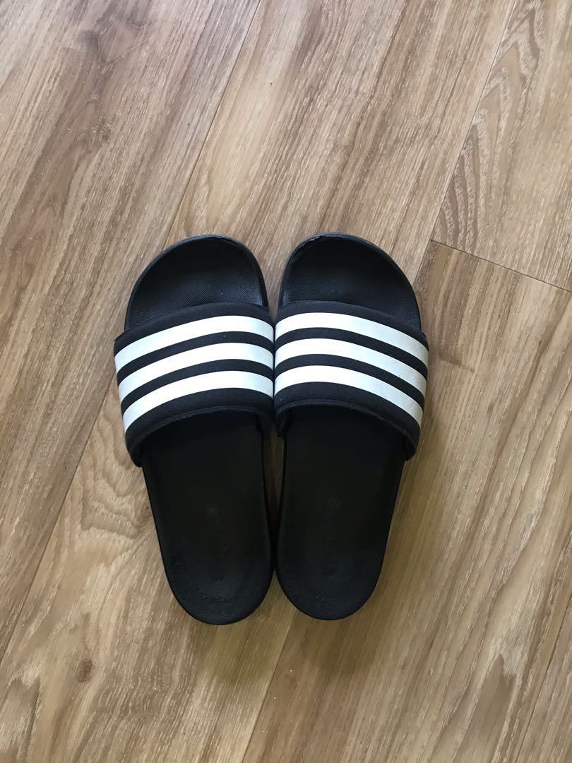 Adidas Foam slides black, Men's Fashion, Footwear, Flipflops and Slides