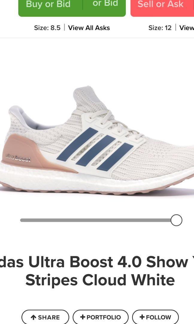 Adidas Ultraboost 4 0 Cloud White Men S Fashion Footwear Sneakers On Carousell