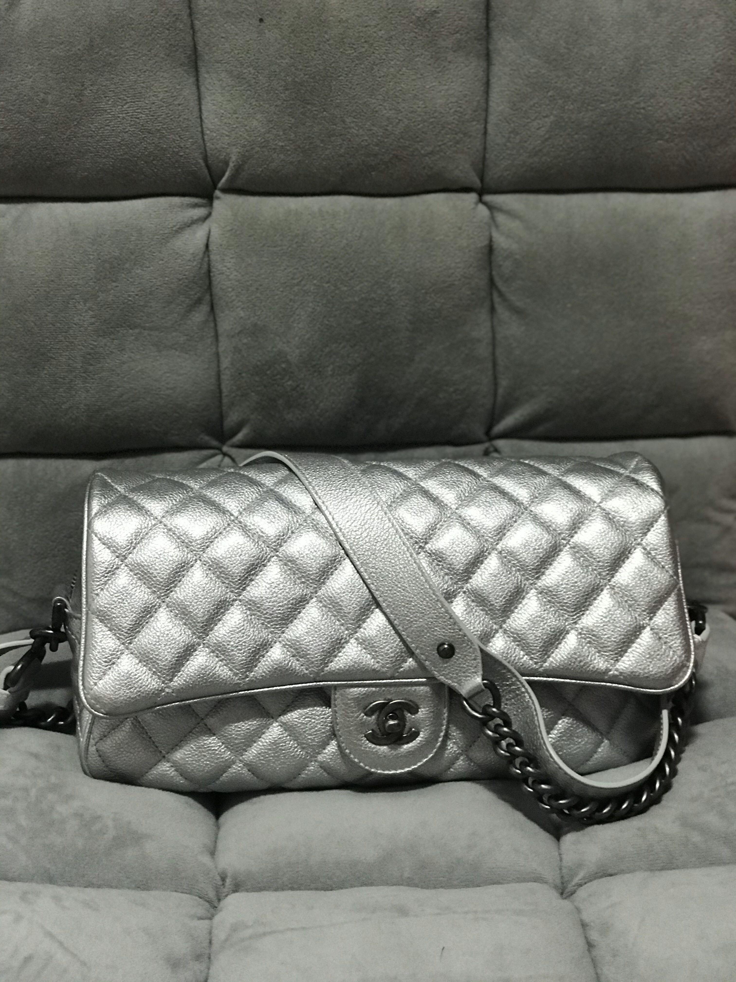 Chanel Medium Metallic Chain classic Flap Bag, Luxury, Bags