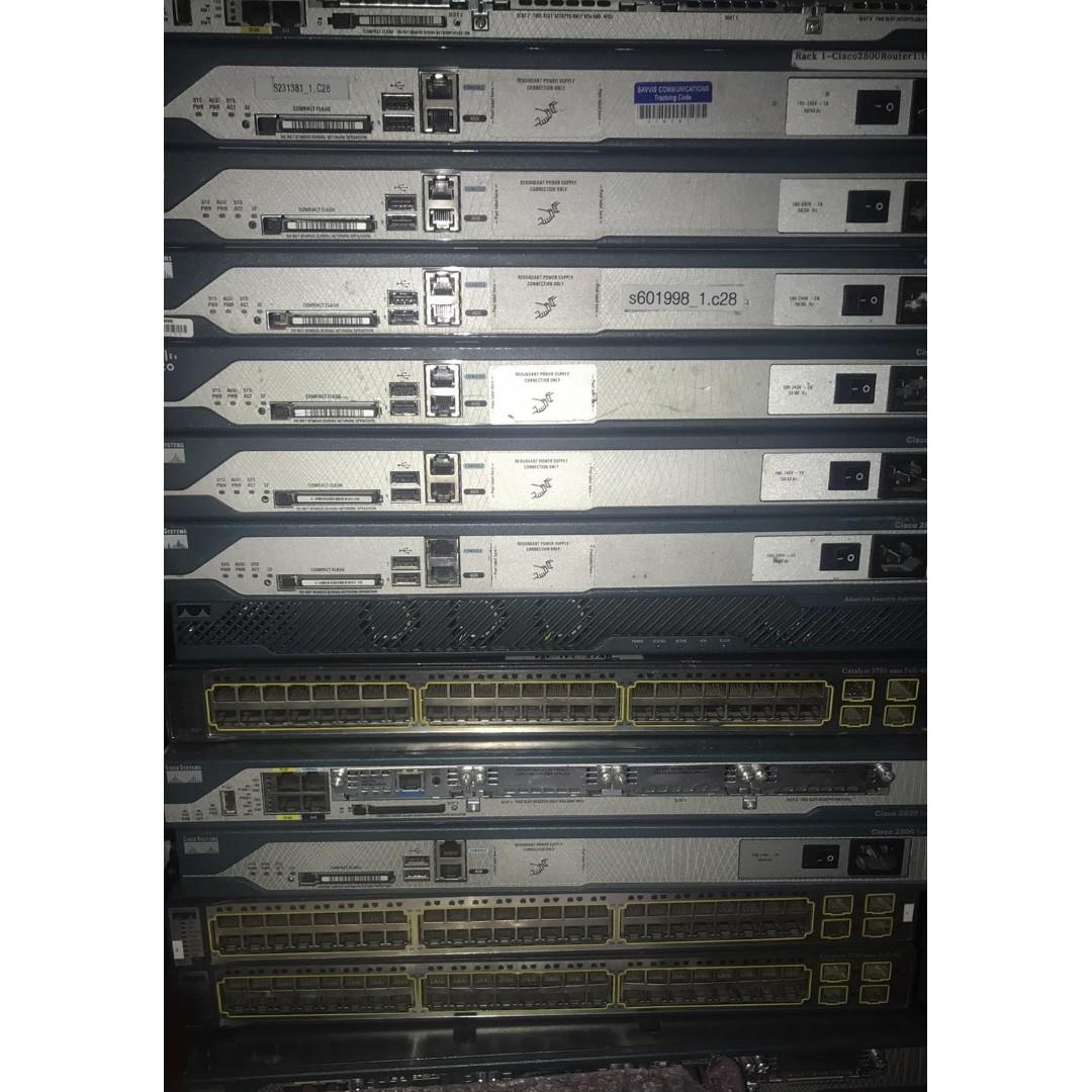 Cisco CCNA LAB Devices (Category: Office & Business Technology) located in Quezon City. Submitted by kokomatching (Listing ID 266291576, Image 2). Description: Cisco 3750 48 Port POE P4500 Cisco 3560 V2 48 Port POE P4300 Cisco 2960S 24 Gigabit Port P7000 Cisco 2801 ISG Router P4000 Cisco 2811 ISG Router P4300.