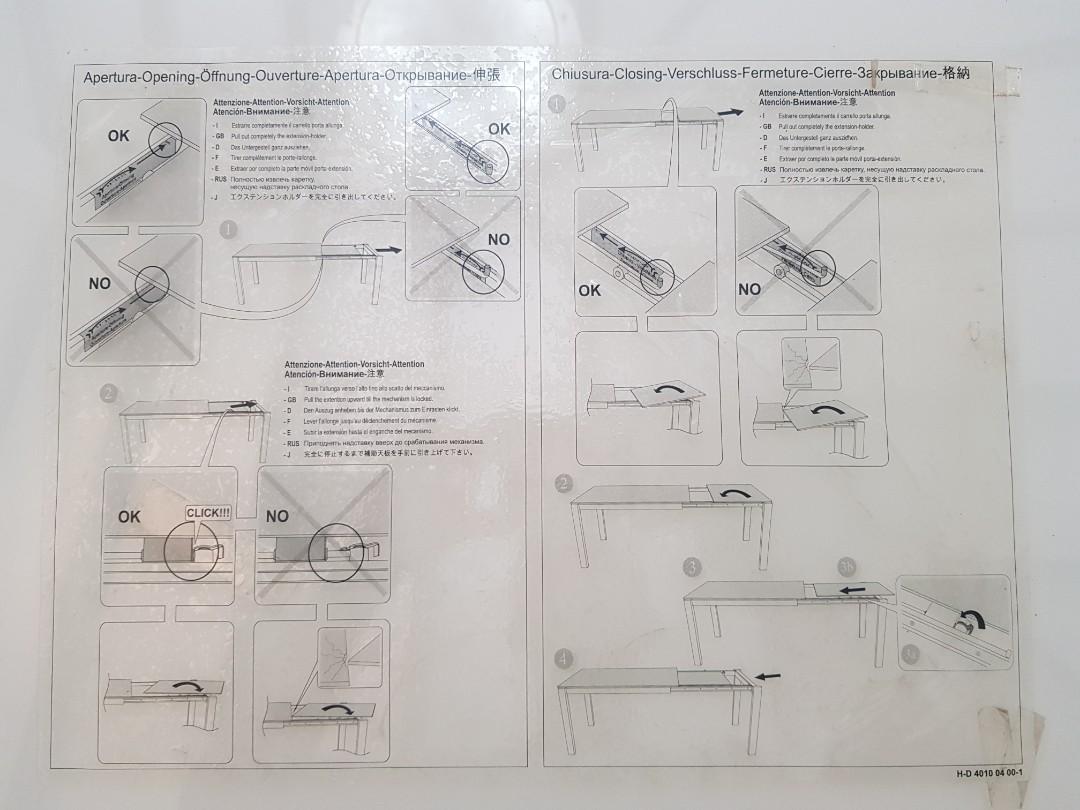 dining table calligaris delta tempered glass furniture home living furniture tables sets on carousell