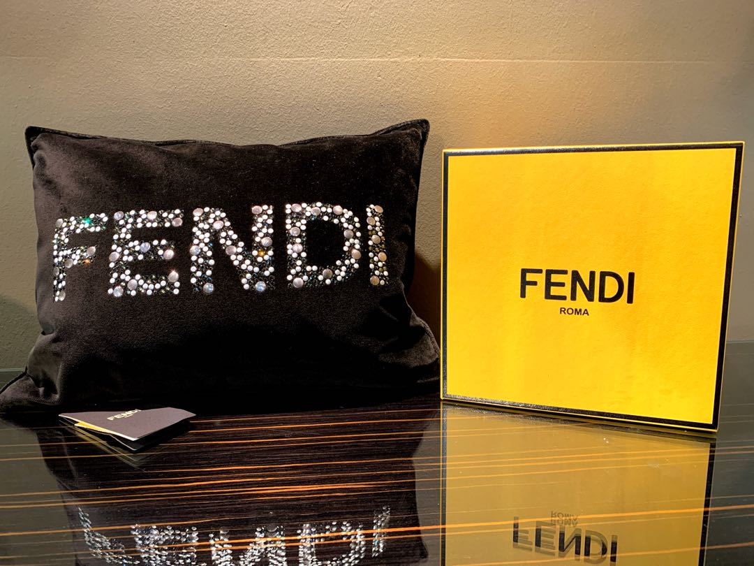 Fendi Casa Cushion Fendi Logo 30*40, Furniture & Home Living, Home