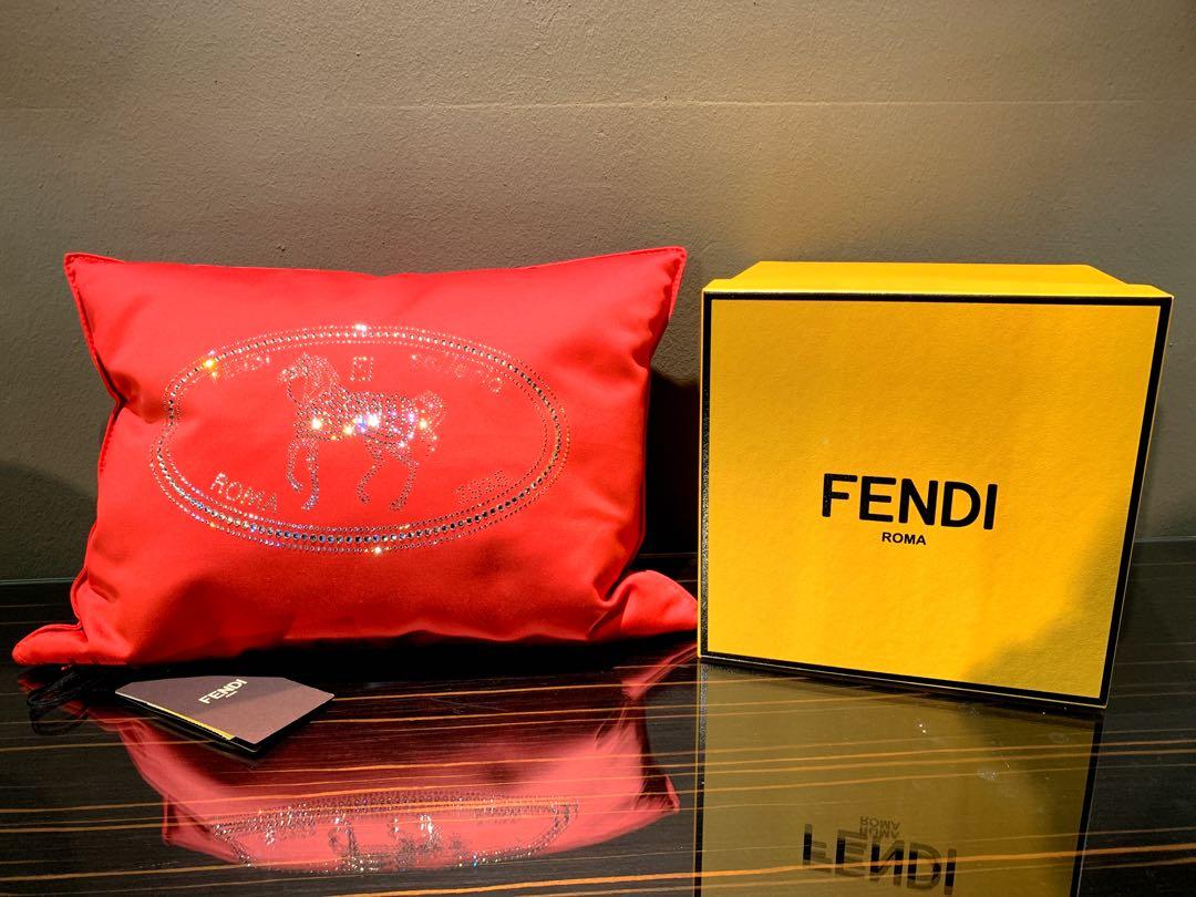 Fendi Casa Cushion Horse Swarovski 30*40, Furniture & Home Living