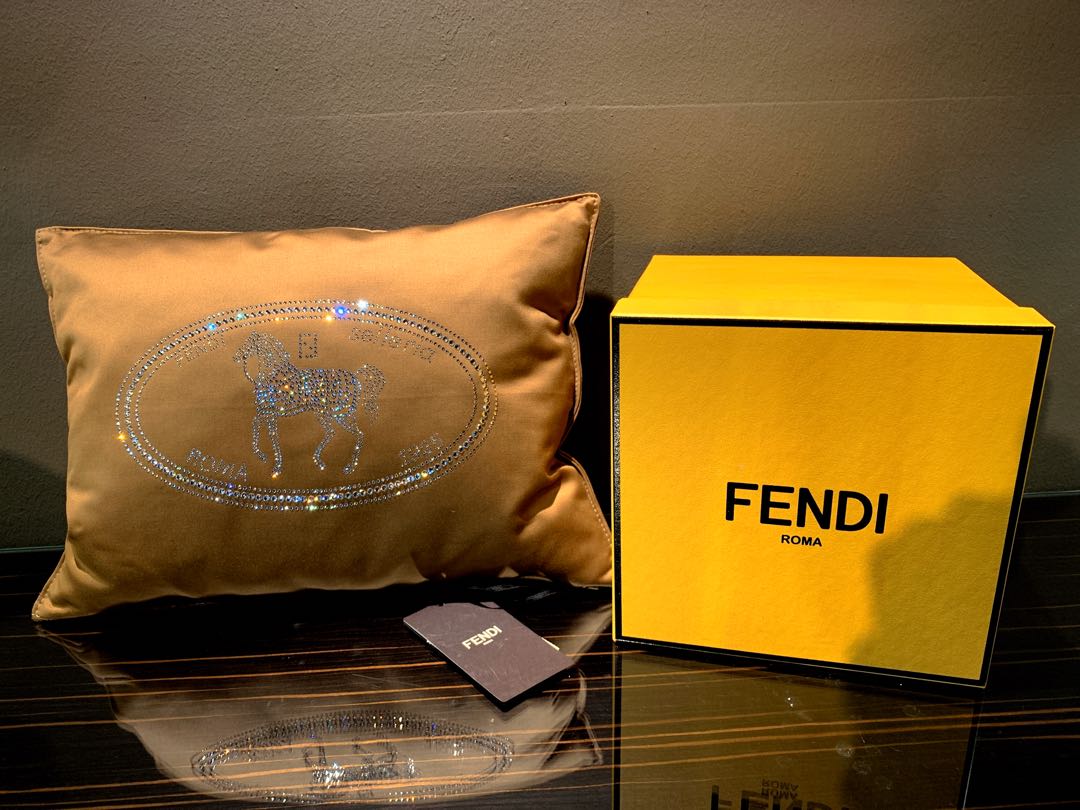 Fendi Casa Cushion Horse Swarovski 30*40, Furniture & Home Living