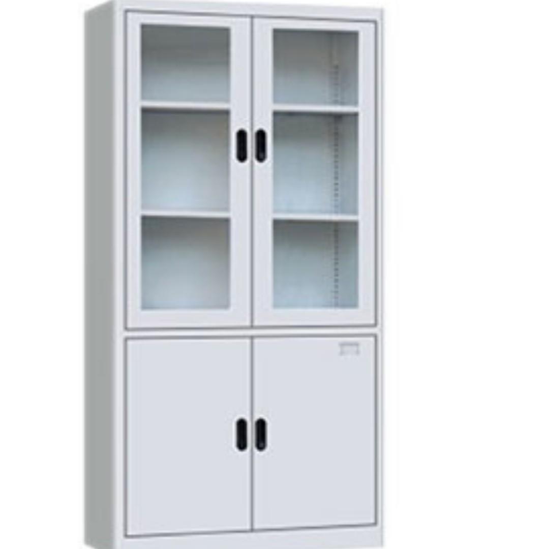 Filing Cabinet Swing Glass Door With Compartment Upper Glass