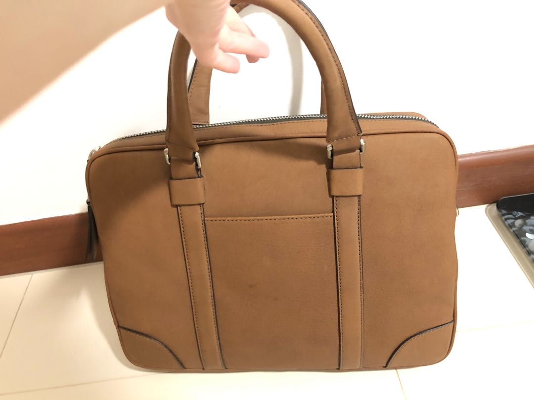 Fossil leather laptop bag, Luxury, Bags & Wallets on Carousell