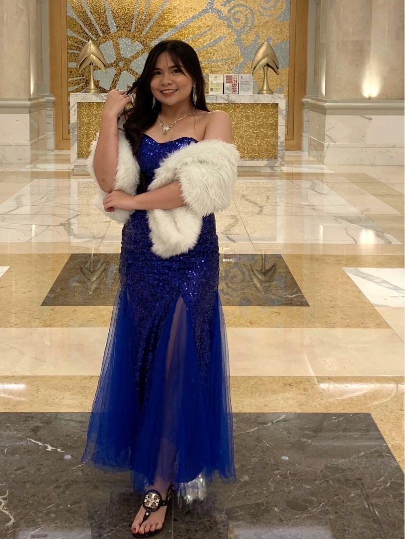 prom dress fur shawl