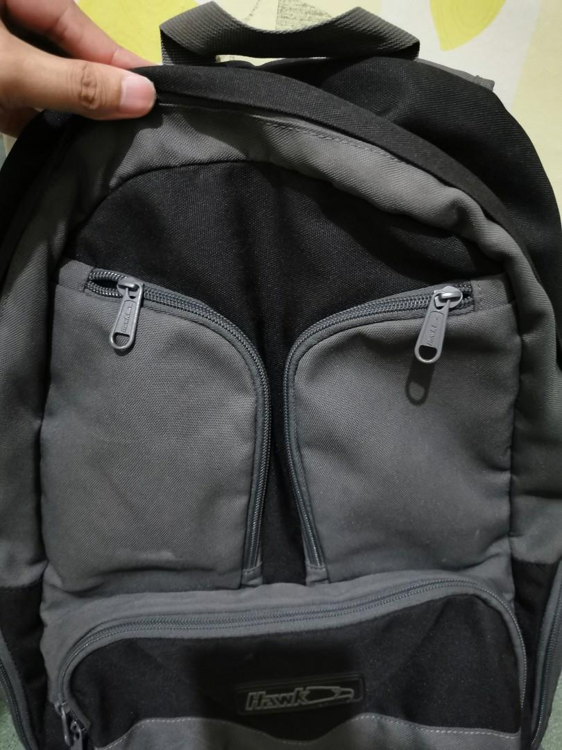 Hawk bag gray top and black